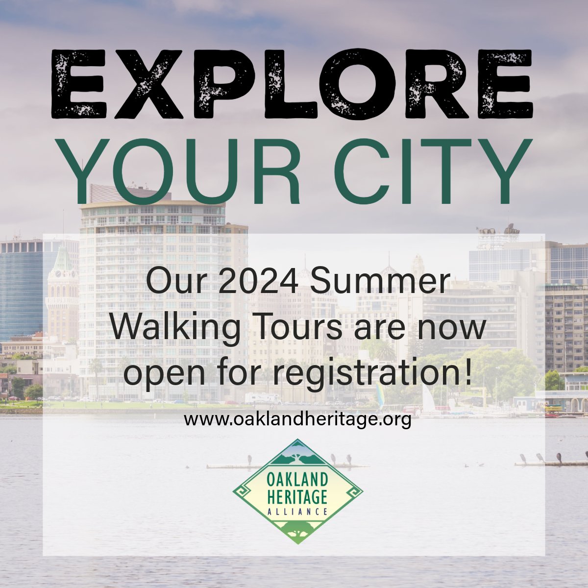 WALKING TOUR SEASON IS HERE! Registration is now open for our summer walking tour season! We're excited to share some oldies, but goodies and brand new tours that we hope you will enjoy. Learn more and purchase tickets here: oaklandheritage.org/events