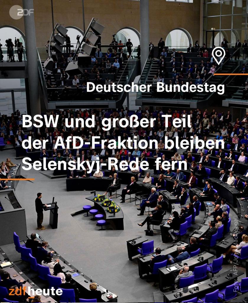 Nächstes Mal muss halt einfach Putin im Bundestag reden, dann erscheinen #noafd und #bsw in voller Stärke mit Posaunen und Konfetti 🤡