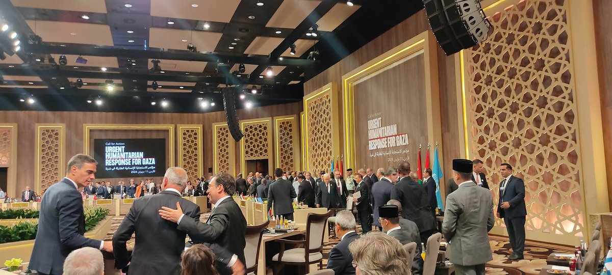 THristea's tweet image. Substantive exchange of views on t/occasion of t/Call 4 action: Urgent humanitarian response 4 Gaza conference. Presented t/support 4 a sustainable ceasefire in Gaza &amp;amp; 4 advancing a political perspective towards #2ss.