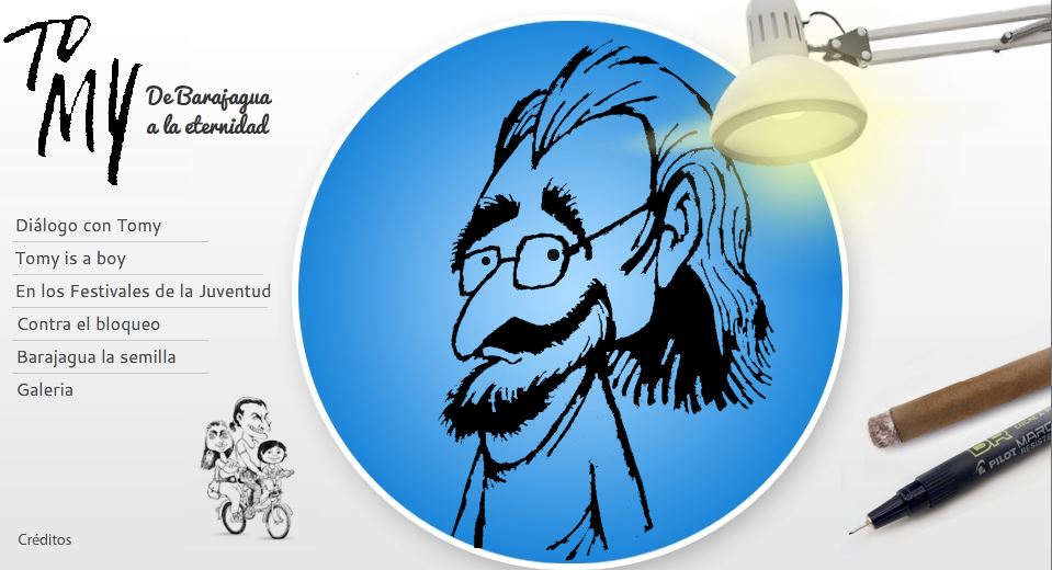 La  multimedia TOMY: DE BARAJAGUA A LA ETERNIDAD,  de Julieta García Ríos y  Adán Iglesias Toledo será presentada el próximo martes 18, a las 11: 30  de la mañana en el Centro de Prensa Internacional CPI, como parte de la  Primera Bienal Internacional de Humor Político.