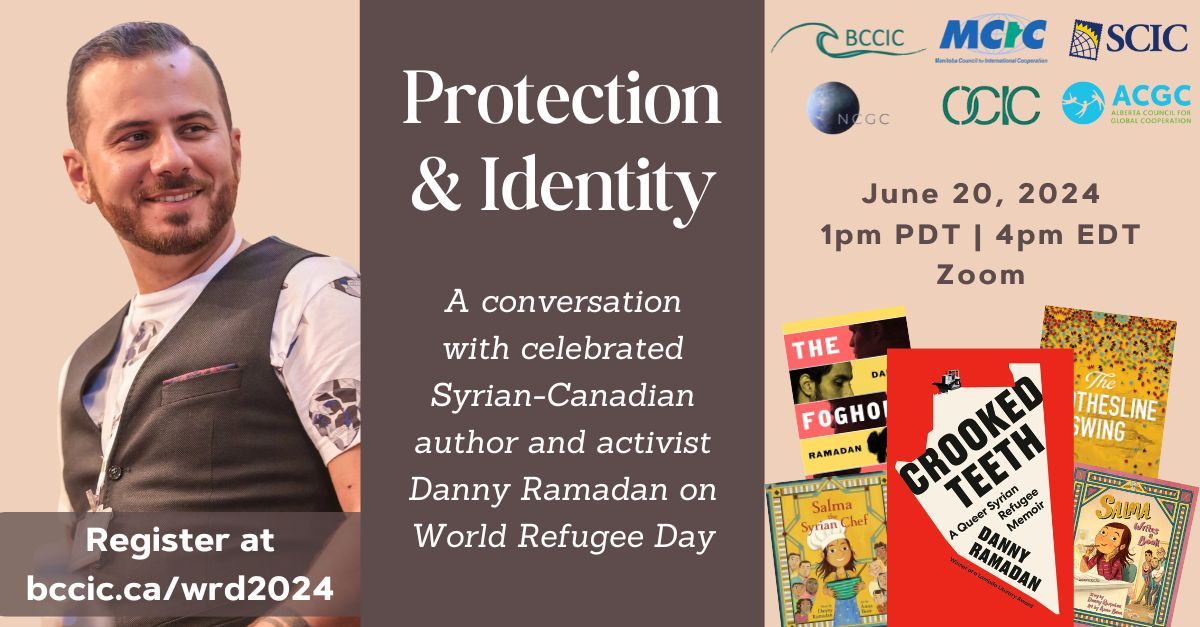 On #WorldRefugeeDay come meet and learn from Danny Ramadan, an award-winning Syrian-Canadian author and LGBTQ-refugees advocate. Hear all about how experiences and stories of hope, protection, life and identity intertwine.

Register to join: us02web.zoom.us/webinar/regist…