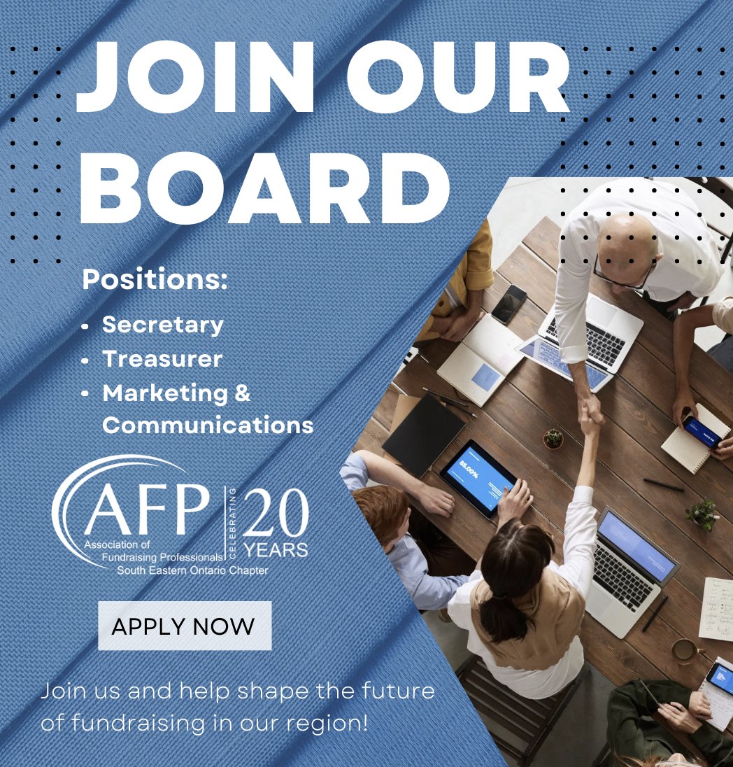 AFP SouthEastOntario (@afp_seo) on Twitter photo Are you looking to boost your resume, expand your network and gain invaluable experience? <a href="/AFP_SEO/">AFP SouthEastOntario</a> is seeking passionate individuals to join our dynamic board! If you’re interested in being part of a vibrant team, please email us at afpseo@gmail.com.
#ProfessionalGrowth Are you looking to boost your resume, expand your network and gain invaluable experience? <a href="/AFP_SEO/">AFP SouthEastOntario</a> is seeking passionate individuals to join our dynamic board! If you’re interested in being part of a vibrant team, please email us at afpseo@gmail.com.
#ProfessionalGrowth