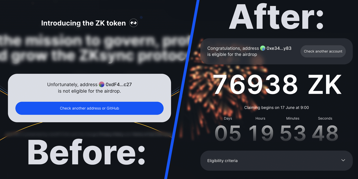 DeFi_Hanzo's tweet photo. I've farmed almost 1M $ZK total.

My stats are: 7 (50-75k), 58 (1.8-2k), 80 (900), 55 (not eligible).

I've easily avoided SYBIL marking with a simple strategy that 99% of people aren't aware of.

Sharing this $0, zero time, zero effort under-the-radar strategy 🧵👇 https://t.co/A95ShMK9Cy
