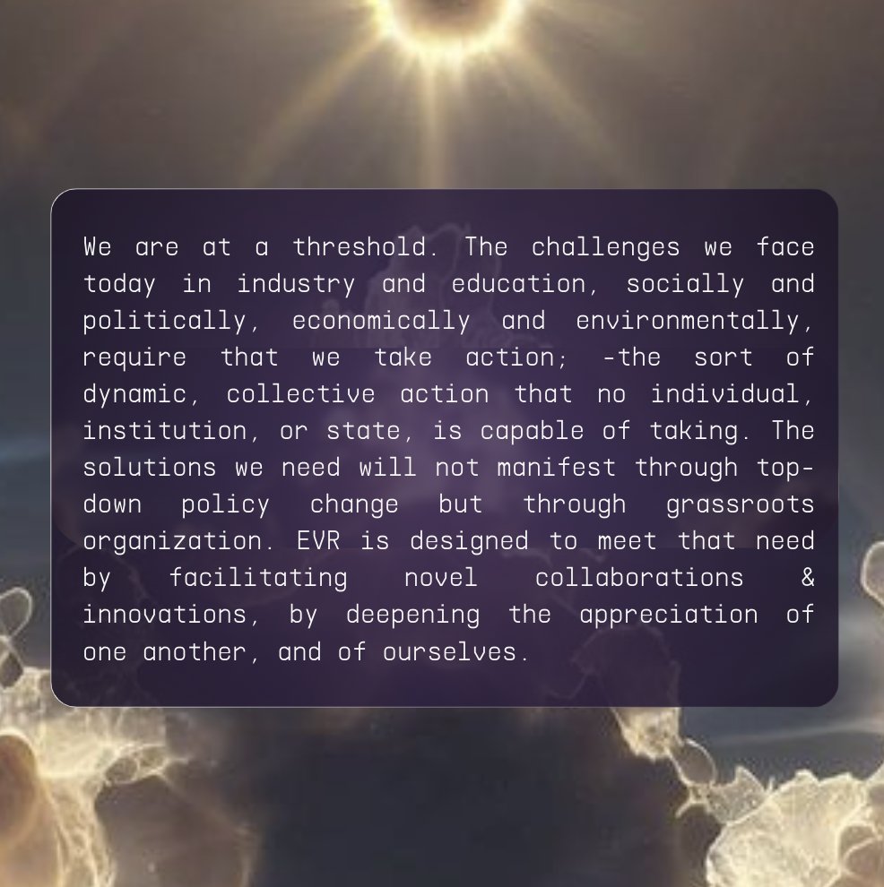 The solution is NOT be one-size fits all; it will be through dynamic collective action. Our offering is a scaffolding that is open enough to adjust to member dynamics of specific guilds &amp; at the same time with structure to allow for cross #collaboration. evr-app.gitbook.io/evr-documentat…