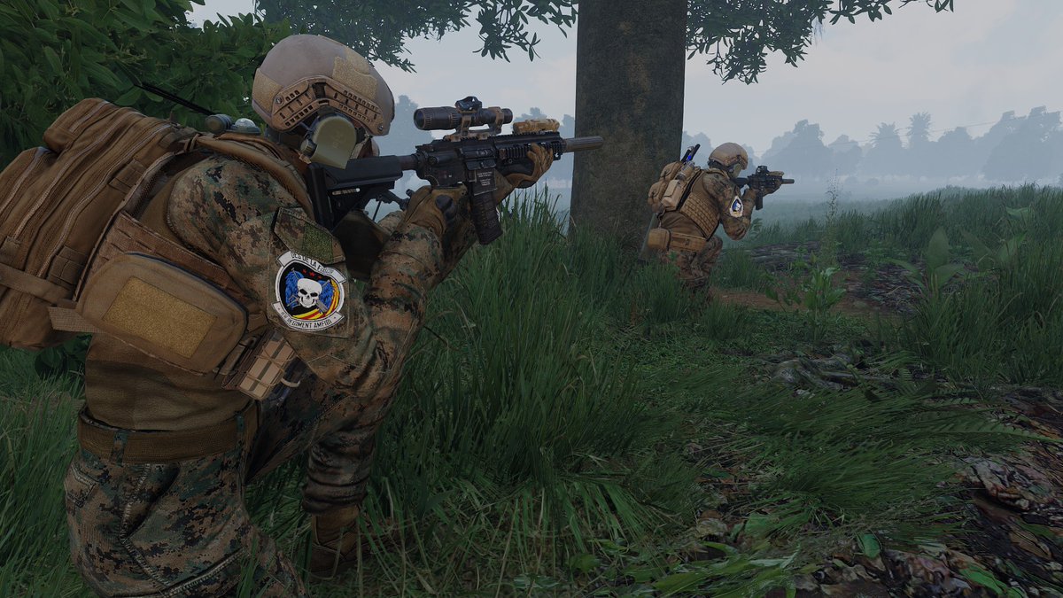 1erAmfibi's tweet photo. ♠️ USMC Force Recon cleared an MSR of roadblocks and IEDs for the main force.

Els Marines Force Recon van netejar el camí de barricades i artefactes explosius per a la força principal. 

#MILSIM #català #1ramilsim #simulation #forecon #usmc https://t.co/DEp7aUkhul