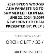 Cess4Astro's tweet photo. For swap sa Orchestra C ko please! 🥹🥹 add ako cash kahit vip or orchestra A po or any better seat!! 🥹🥹 dday na meet up.

#ByeonWooSeok #LovelyRunner #RyuSunJae #SolJae #Eclipse #BYEONWOOSEOKinManila #SummerLetter #ByeonWooSeokFanMeet https://t.co/qyyczb6Ww9