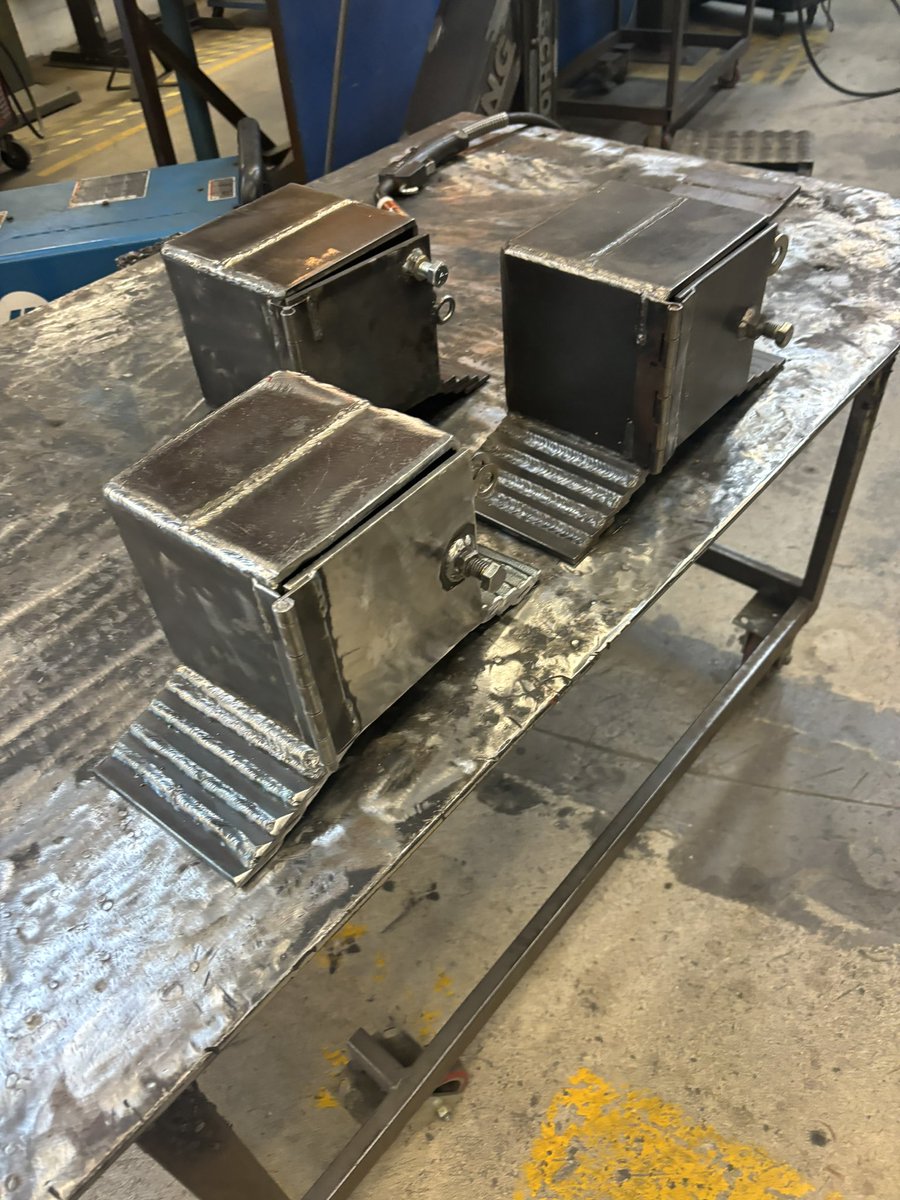 weldRBR's tweet photo. Vocational exam week at RB Russell!
Grade 11’s are working hard on their 6 hour practical exam. Read, measure, think, fabricate and weld! #voced #welder https://t.co/6JGrncaUoH