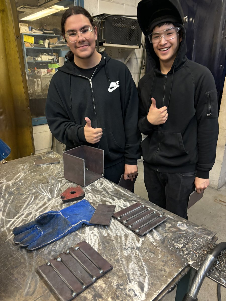 weldRBR's tweet photo. Vocational exam week at RB Russell!
Grade 11’s are working hard on their 6 hour practical exam. Read, measure, think, fabricate and weld! #voced #welder https://t.co/6JGrncaUoH