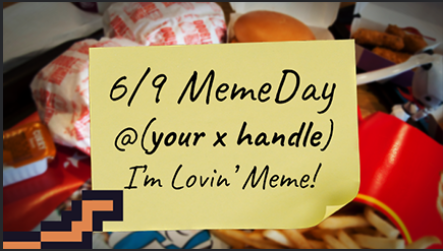 eenergy4u's tweet photo. I'm joining my @Memeland fam to celebrate 6/9 the #MemeDay at @McDonalds!

I’m Lovin’ MEME! ❤️‍🔥 https://t.co/40kg64OzWG