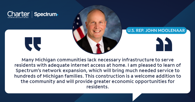 CharterGov's tweet photo. 📣 NEW CHARTER #RDOF BUILDOUT: 
📍 Kent &amp; Ionia Counties, MI
🏠 440 Homes &amp; Businesses Now Have Access to High-Speed Internet

Thank you @RepMoolenaar for supporting efforts to help close the #rural digital divide.