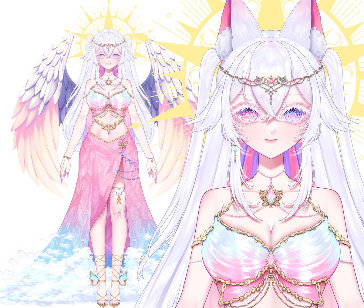 live2d art commission for @RiePhantasiaVT  
daydream version ⛅️✨