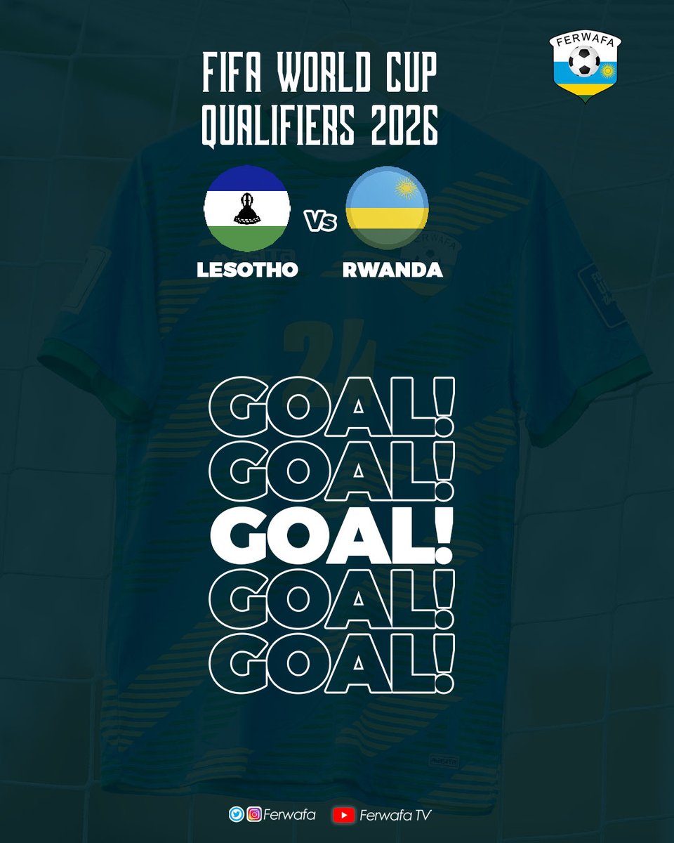 FERWAFA's tweet photo. Kwizera Jojeaaaaaaa
Lesotho 0-1 Rwanda
#Amavubi
#2026WCQ
#LESORWA
π·πΌπ·πΌπ·πΌπ·πΌπ·πΌπ·πΌπ·πΌ https://t.co/HRHpx144mC