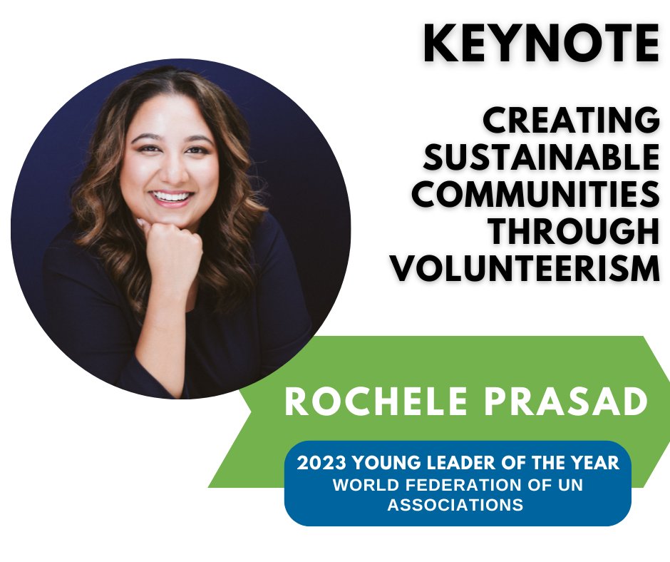 Keynote news! We are thrilled to announce <a href="/PrasadRochelle/">Rochelle Prasad (she/her)</a> as the keynote for the volunteerbcacgconference.com in October. 

Rochele was awarded the 2023 Young Leader of the Year by the World Federation of UN Associations. 

Stay tuned for more details and more speaker news.