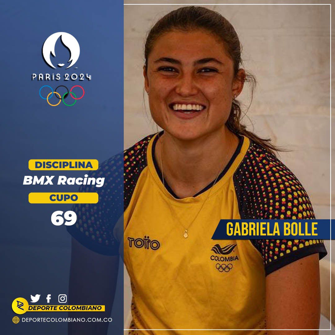 DeportColombia's tweet photo. ¡GABY A PARÍS ⭐️! Los primeros juegos olímpicos 🚀

Nuestra joven bicicrocista participará en sus primeros Juegos Olímpicos en París 2024. 

La colombiana, quien estuvo en los 
 olímpicos juveniles en 2018, será una de las dos deportistas femeninas presentes.

¡Vamos 💛💛💙❤️! https://t.co/n9zZMHhDvL