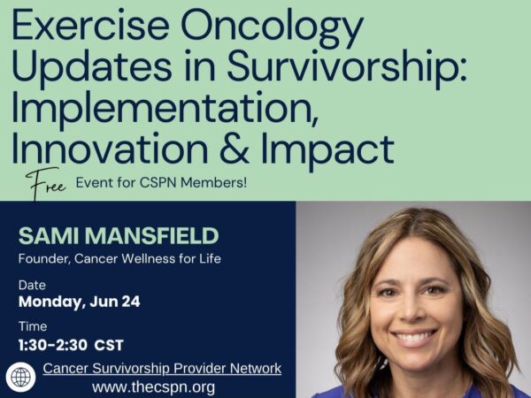 oncodaily's tweet image. Sami Mansfield will speak about Exercise Oncology for the Cancer Survivorship Provider Network - @Michell17994861
@ASCO
oncodaily.com/blog/81575.html

#ASCO #Cancer #CancerExercise #CancerSurvivorship #OncoDaily #Oncology