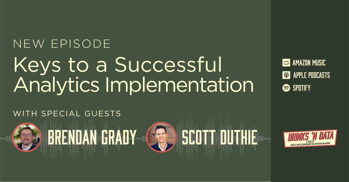 Tune in to the latest episode of the #DrinksNData pod as we team up with <a href="/qlik/">Qlik</a> 's GM of Data Analytics, Brendan Grady, and Scott Duthie from Pomerol Partners. 

LISTEN NOW: drinksndata.com/episode-show-n…

#Analytics #DataInsights #DrinksNData #QlikConnect