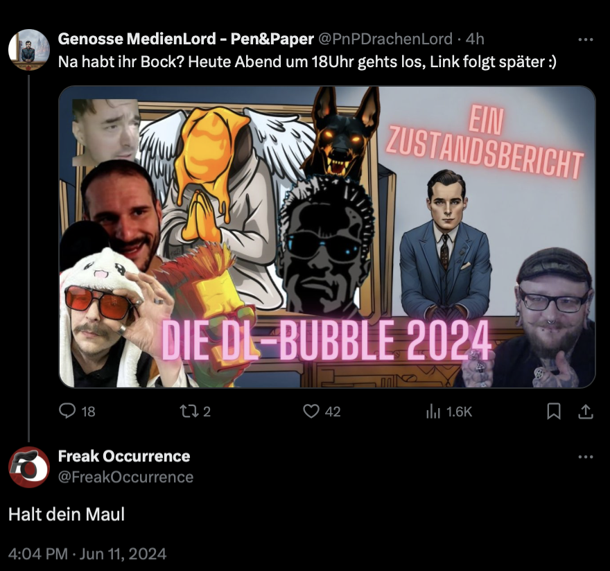 PnPDrachenLord's tweet photo. Als hätte ich es gewusst das jemand das schreiben wird - wer das Video gesehen hat weiß vielleicht auf welchen Clip aus den ersten 30sec ich Bezug nehme - lel https://t.co/VqDBULVkgj