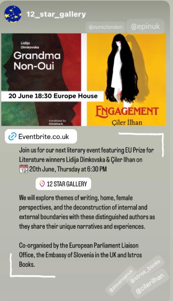 Istros_books's tweet photo. Fans of #translation 
Fans of #TurkishLit
Fans of #Slovenia and #Macedonia culture 

Come to our event on June 20th at Europe House, Smith Sq. 

There will be readings, there will be discussion and there will be wine! 

Register on @eventbrite https://t.co/wfs7dxlksC