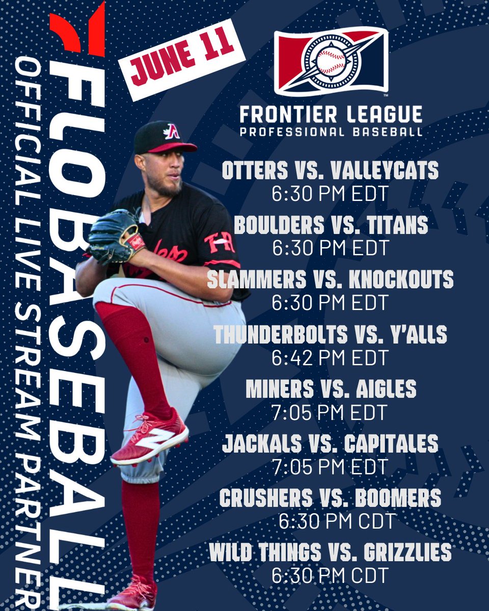 Get ready for another action-packed night of baseball as our teams take the field to battle it out! 🌟 Who’s bringing the heat tonight? 🔥 #FrontierLeague #GameDay #FloSports #FloBaseball