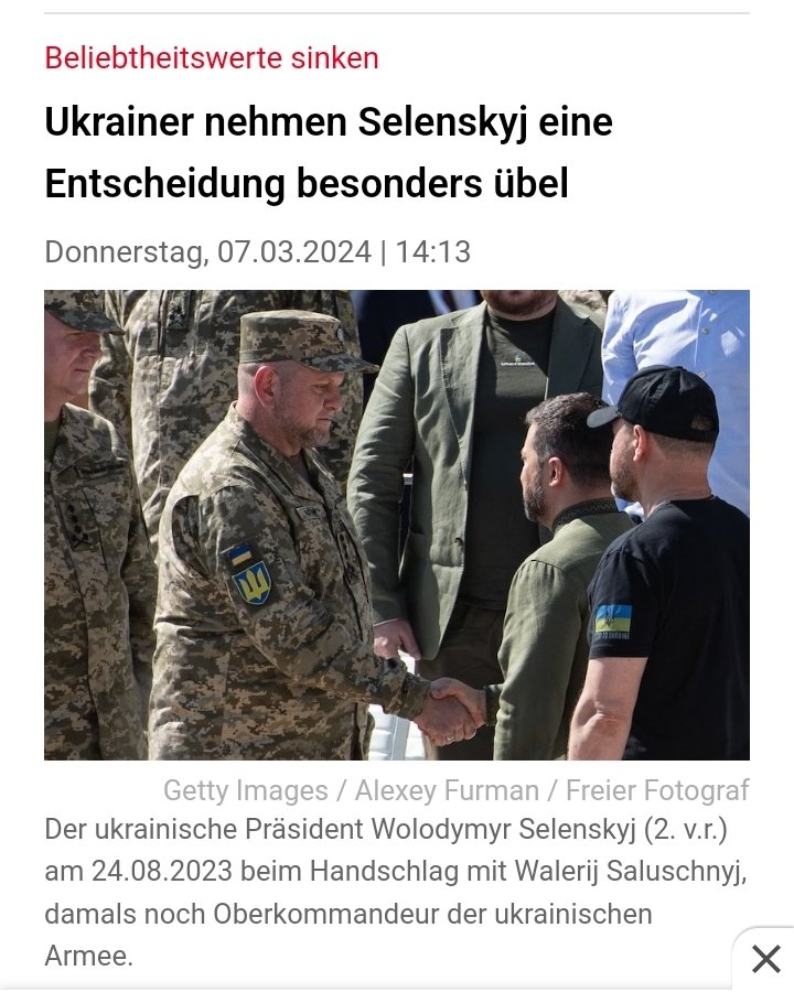-
Bei einer Präsidentschaftswahl in der Ukraine würde der gefeuerte General Walerij Saluschnyj den amtierenden Präsidenten Wolodymyr #Selenskyj besiegen.

focus.de/politik/auslan…