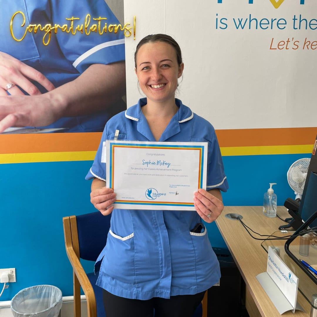 BluebirdcareSE's tweet photo. Congratulations to Sophie for passing her probation period! 

We are grateful to have such a great carer like you on our team💖#BluebirdCare https://t.co/fIBoaonWvS
