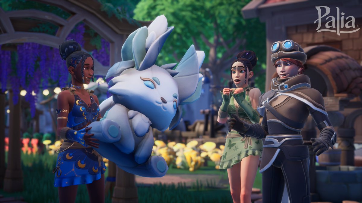 playPalia's tweet photo. A fluffy friend has fluttered in to celebrate new arrivals in the Premium Store! Log in before June 25 at 7am PT to receive a Winter Flutterfox Plush to help your home stay cool this summer. 🦊🦋

Head over to the Premium Store now to check out these new looks:
✨ Butter Flyer
✨ Spice Supplier

#Palia #PlayPalia