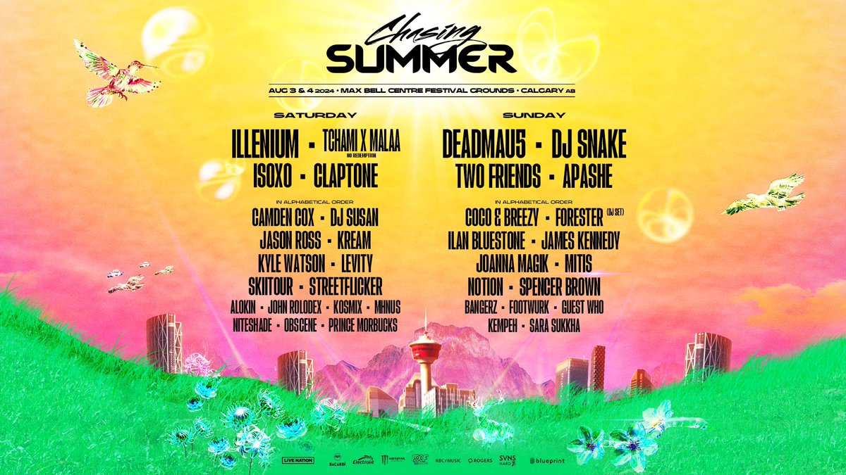 Chasing Summer (@chasingsummer) on Twitter photo ☀️SINGLE DAY LINEUPS ARE HERE!🫧 Tickets on sale June 13 at 11am MT! ⏰ Set those reminders! Stay tuned for more 👀 ☀️SINGLE DAY LINEUPS ARE HERE!🫧 Tickets on sale June 13 at 11am MT! ⏰ Set those reminders! Stay tuned for more 👀