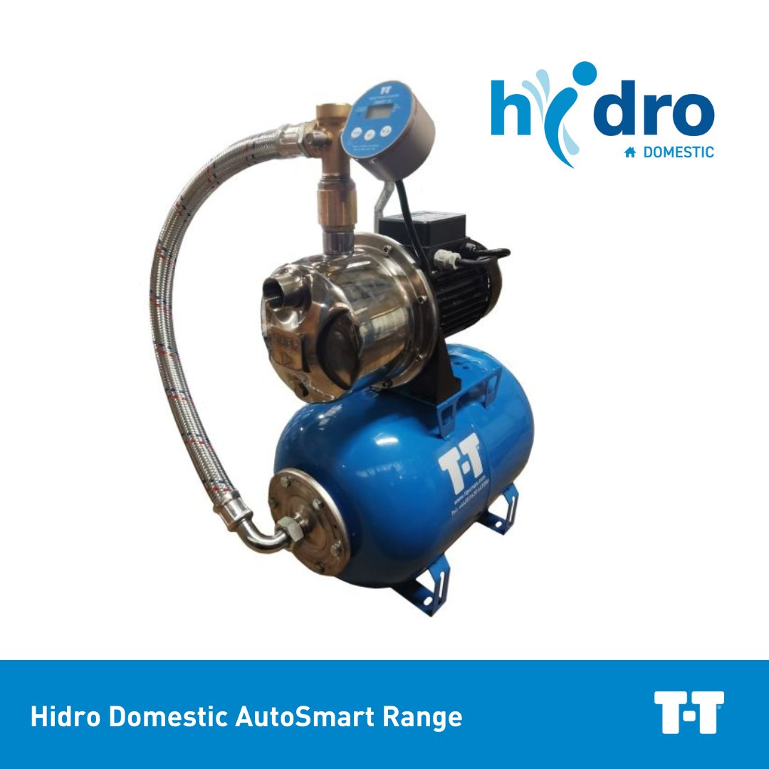 Low water pressure around the home is no more with the Hidro Domestic AutoSmart Range 🏠

• Automatic start/stop
• Dry run protection
• Adjustable pressure setting

Find more details online - ttpumps.com/products/pumps…

#ttpumps #cleanwater #waterpressure #waterboosting