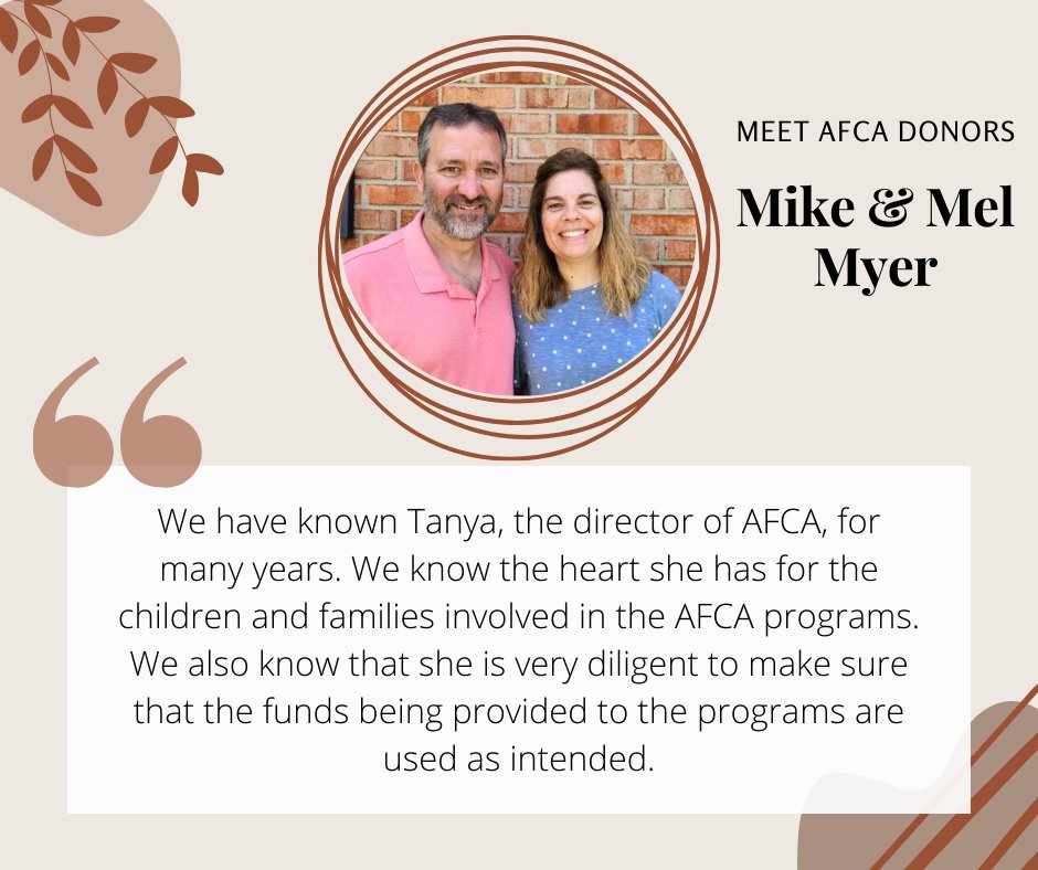 AFCAids's tweet photo. Meet AFCA donors Michael and Mel Myer. Thank you Mike and Mel for all that you do! https://t.co/sXaLX7Mn10