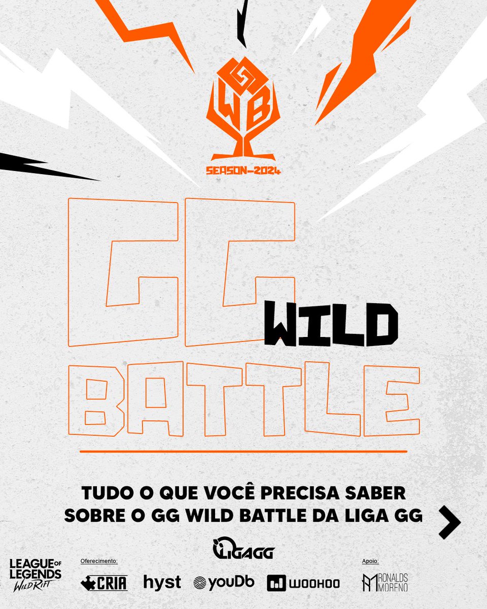 ANÚNCIO! GG WILD BATTLE ou GGWB 🔥🥳

CHEGAMOS #WILDRIFT <a href="/WildRiftBR/">League of Legends: Wild Rift</a> 

Para você que estava em busca de uma competição para TRYHARDAR com os amigos, o momento chegou!

Ouvindo os pedidos da comunidade criamos uma competição que terá início em JULHO!

Para saber mais sobre o