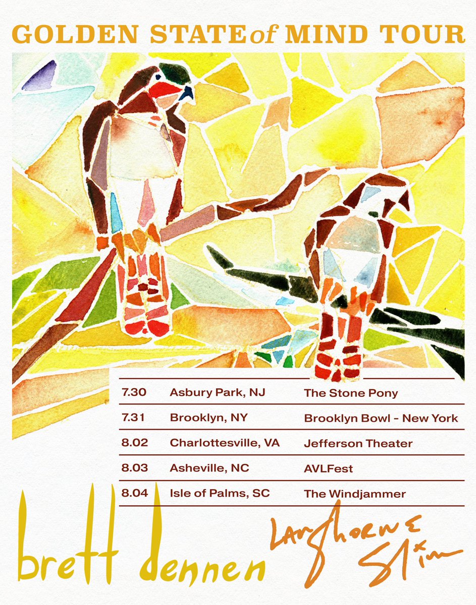 Hey y’all! Thrilled to welcome aboard my friend <a href="/LanghorneSlim/">Langhorne Slim</a> on the Golden State of Mind Tour for a few coheadline dates! Gonna be so much fun. 

Sign up for presale at - eventlink.to/BD-Tour