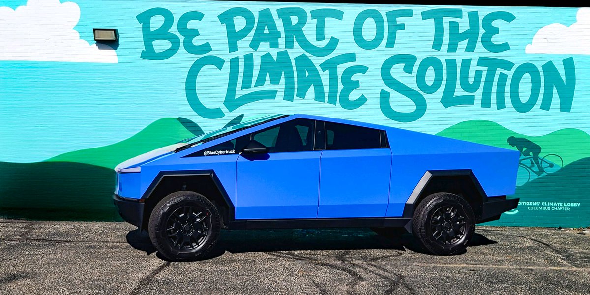 BlueCybertruck's tweet photo. Take a step towards a greener future! Choose the Blue Cybertruck for your next Lyft or Uber ride. 🌍✨ #bluecybertruck #cybertruck #tesla #climatesolution https://t.co/ooiU5uvkDm