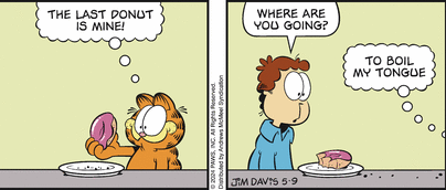 Garfield Without The Middle Panel tweet media