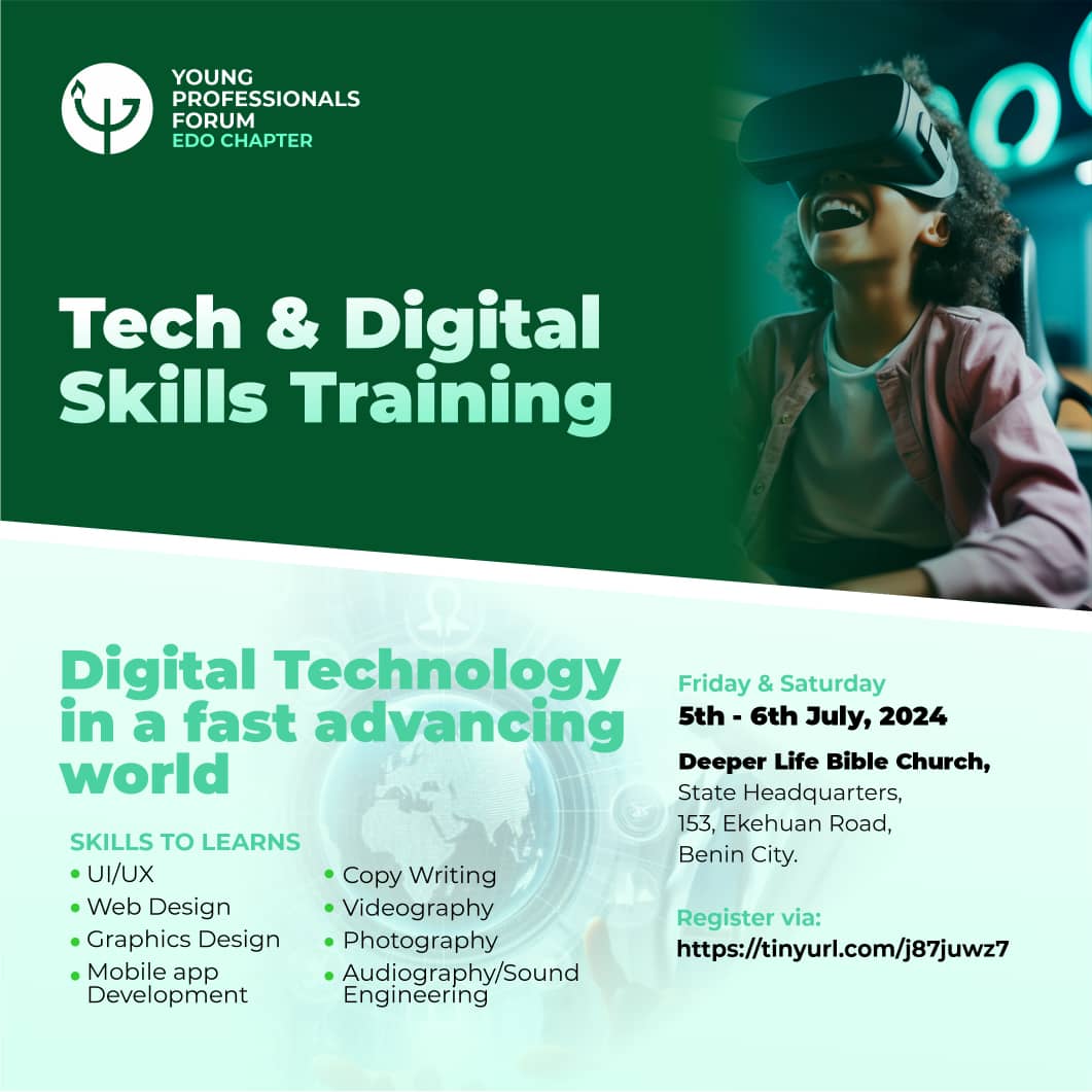 YPFEdoChapter's tweet photo. Register for FREE @:
https://t.co/cBMdC01Aw7
- Participants are to come with the Laptops/Smart Phones/Tablet to aid their learning process.
- Internet access and Power will be made available at the venue of the event.
#YPFEdochapter
#YPFEdotechevent https://t.co/sLIs9y5kHX