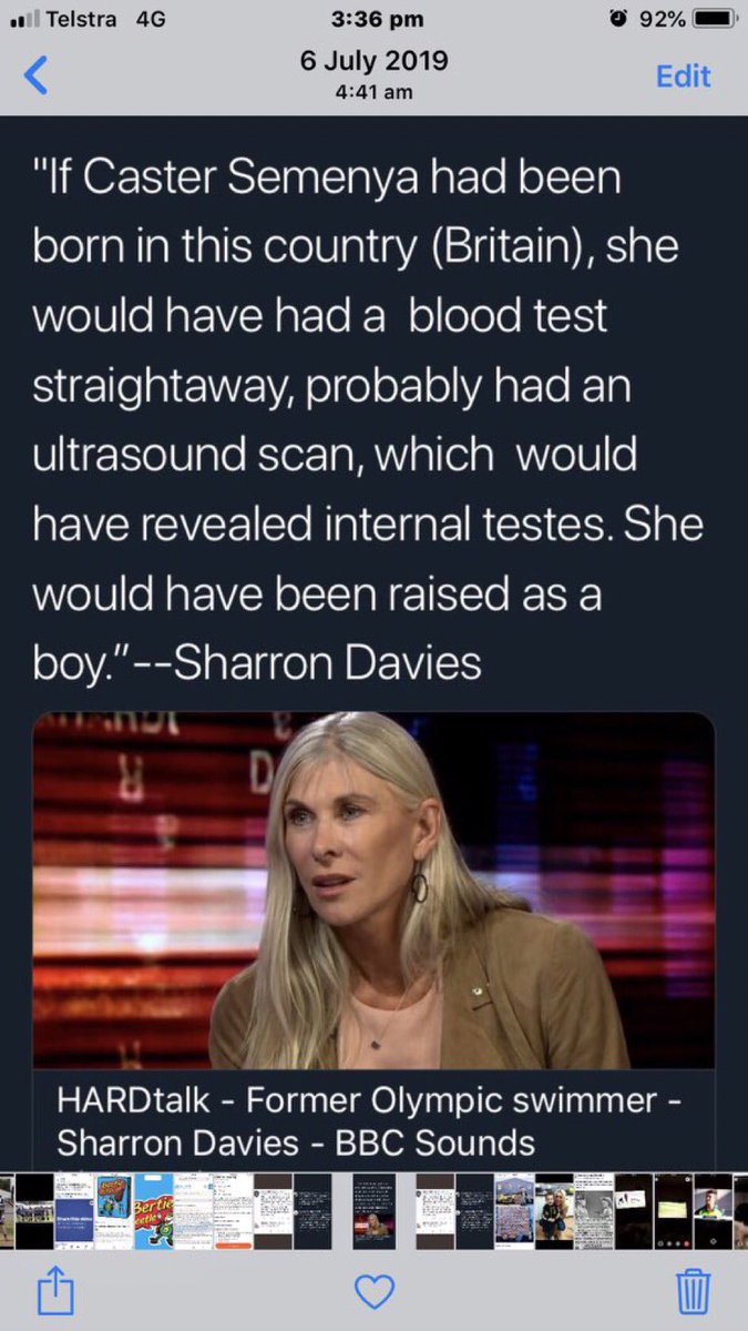 Nikki79P's tweet photo. White Privilege
At 51 seconds #SharronDavies claims #CasterSemenya was misdiagnosed as a child because she is from a 3rd world country. This is #Raciam with a capital “R” & #Interphobia with a capital “I”from Davies.
@BBCSport @IndiaWilloughby
https://t.co/q3jpKVIhmX https://t.co/hOgJLKiV3s