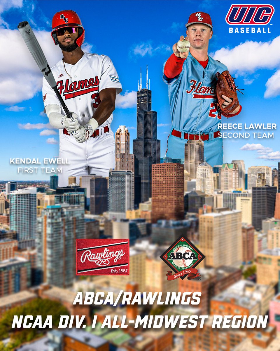 The <a href="/ABCA1945/">ABCA</a> has named <a href="/RLawler/">Reece Lawler</a> and <a href="/EwellKendal/">Kendal Ewell</a> 2024 All-Midwest Region!

#ChicagosCollegeTeam