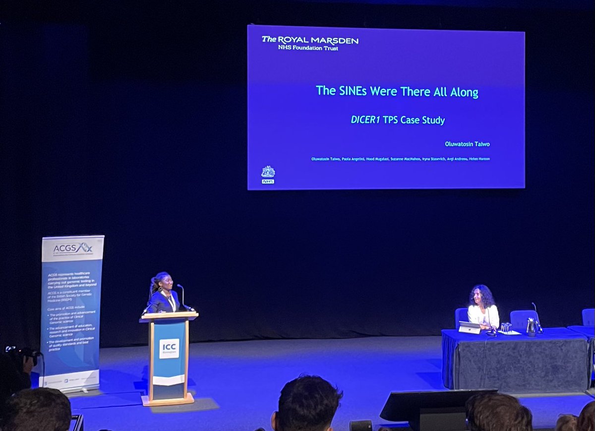CritterSci's tweet photo. Tour the force Day2 of  #ACGS2024 with excellent work presented from the Royal Marsden by Suzanne Macmahon and Tosin Taiwo, and from Manchester by Simina Botosneanu. So glad to be here! https://t.co/R3oSWH0DHT