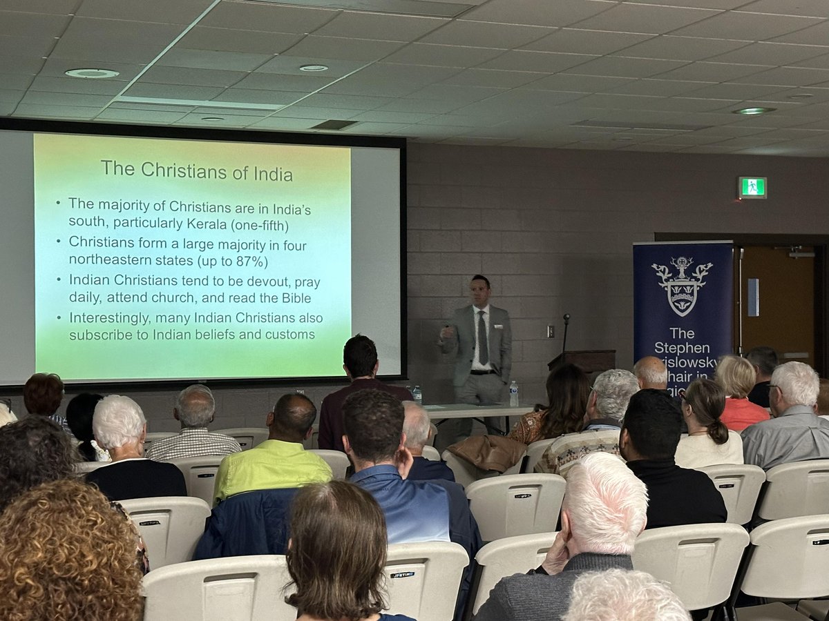 assumption_u's tweet image. The Stephen Jarislowsky Chair in Religion and Conflict, Dr. John Cappucci presented his preliminary research on the Christians of India. We were pleased to have a large audience and to be joined by representatives from various faith communities in the area. @DOL_ca @TheBasilians