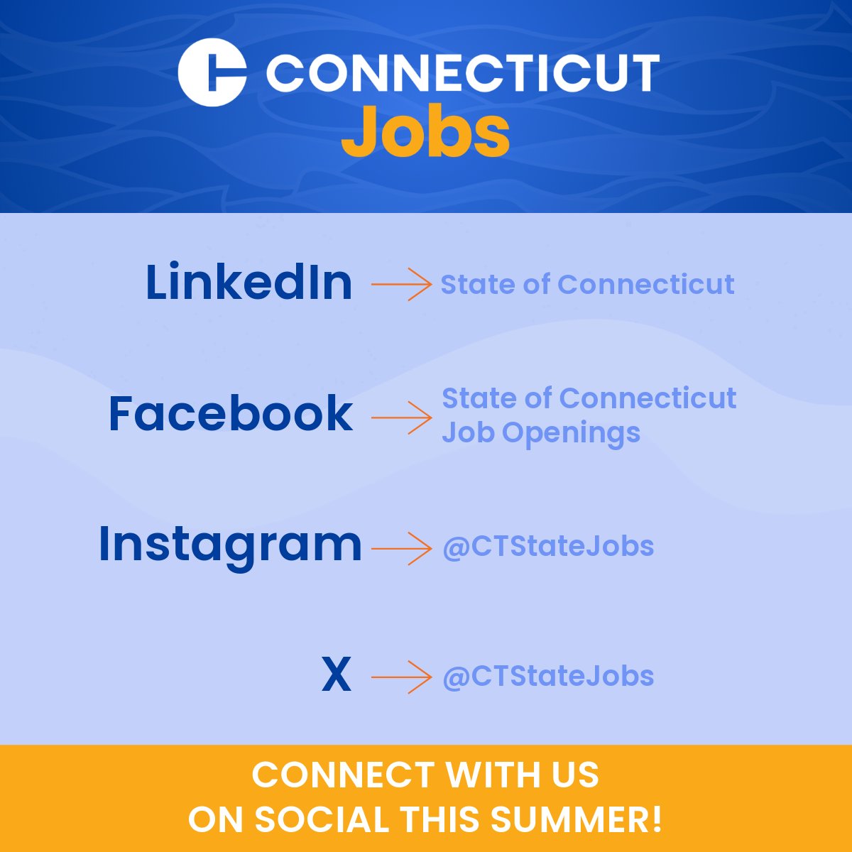 CTStateJobs's tweet image. Grateful for all those who support the State of Connecticut Jobs pages with shares, likes and engagement!

Thank YOU for following along and be sure to #connect with us on our other platforms, too!

#MakeItHere #hiring #CTCareers