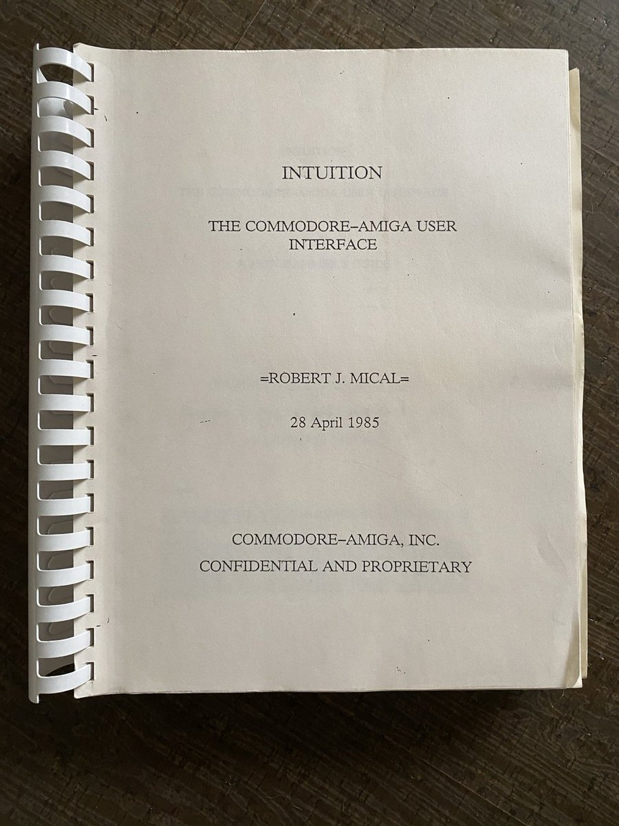 AmigaL0ve's tweet image. I have a 3-ring binder manual that came with my pre-retail Amiga Dev machine this old: April 1985. Actually, I have several different ones like this that came with it…


I wonder if these have ever been scanned and archived anywhere (it would be a big job)?

#computerhistory