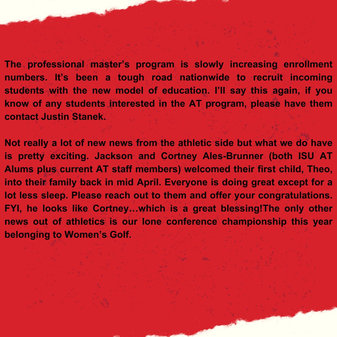 ISU AthleticTraining tweet media