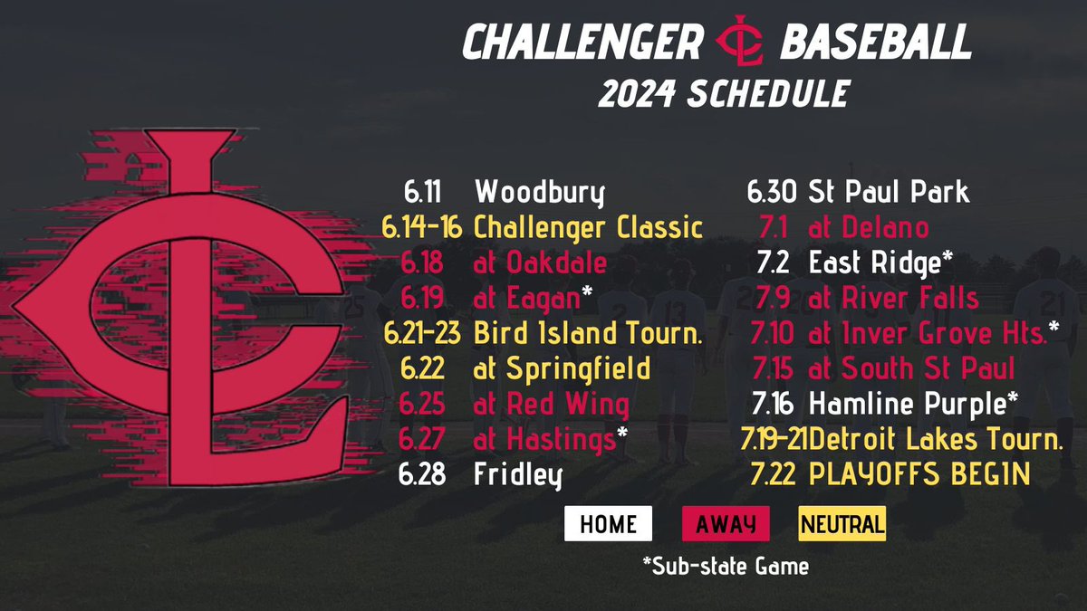 The 2024 #ChallengerBaseball season kicks off today!

Full schedule >> leaguelineup.com/schedules.asp?…