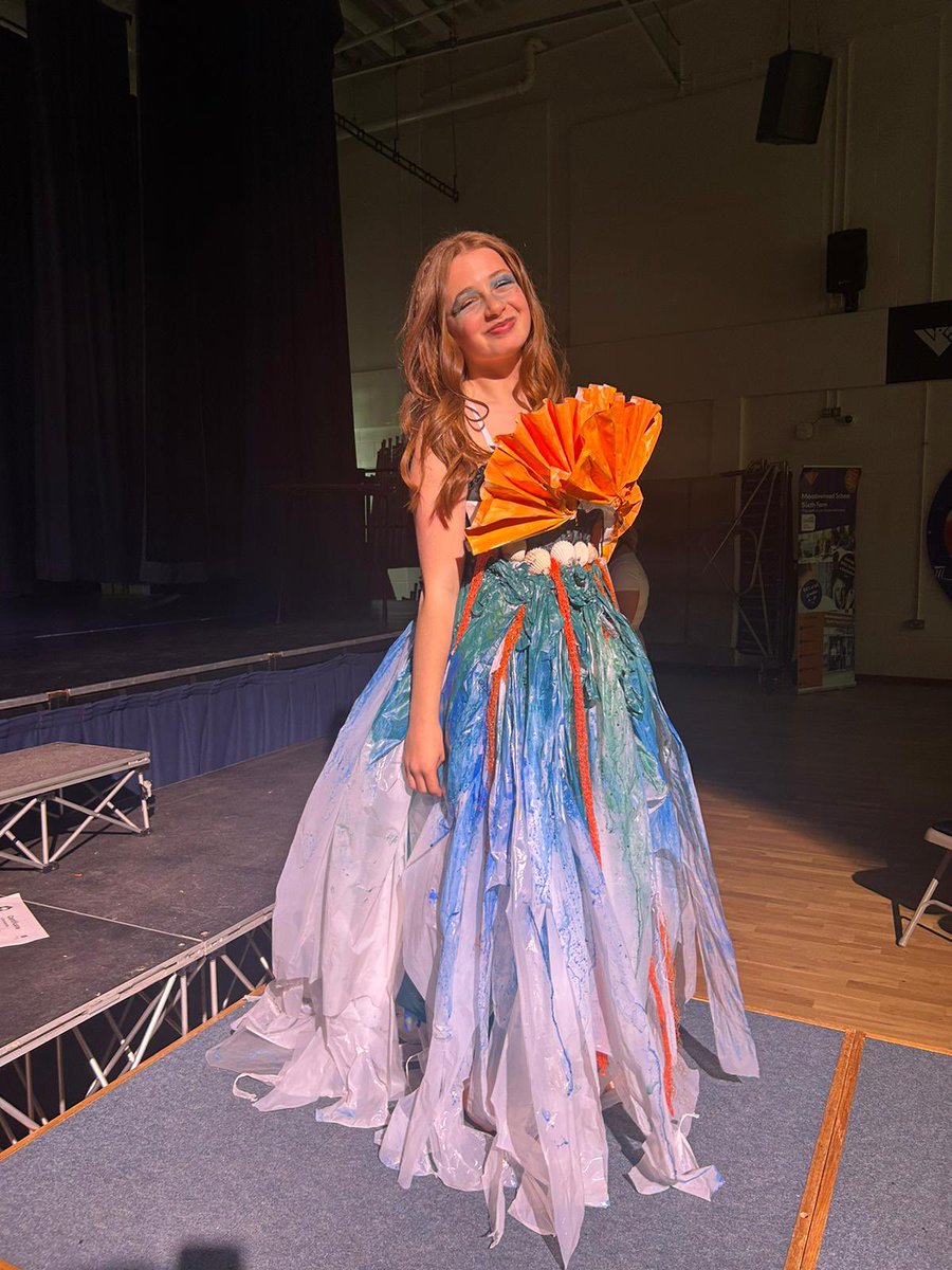 art_newbold's tweet photo. Super proud of our KS3 students who competed in the Trash2Fash schools event at Meadowhead School tonight ! They took home the 2nd place trophy for their wonderful creations ⭐️ well done to the students &amp; Miss Sullivan for working hard to make this happen 👏🏻 @OutwoodNewbold https://t.co/mZBcGXNCJV