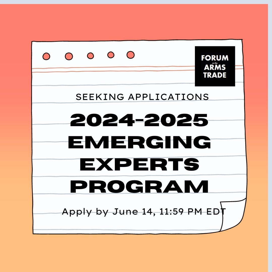 ForumArmsTrade's tweet photo. Are you someone pursuing a master's or doctorate degree, or already employed in our field of work but at an early stage in your #career? Apply now to join our new cohort of Emerging Experts. All details here:
https://t.co/J8a3SOwQj3
#emergingexperts #forumcommunity https://t.co/TahhyImbJv