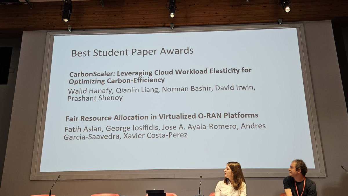 ACMSigmetrics's tweet photo. ACM SIGMETRICS 2024: The Best Student Paper Awards, congratulations to Walid Hanafy, Qianlin Liang, Norman Bashir, David Irwin, Prashant Shenoy and Fatih Aslan, George losifidis, Jose A. Ayala-Romero, Andres Garcia-Saavedra, Xavier Costa-Perez! https://t.co/8wqKG08uZS