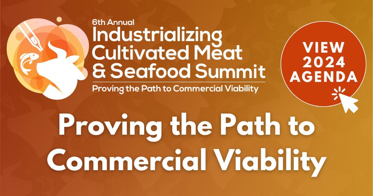 cellagritech's tweet image. 🔍 Ready to find the path to commercial viability for your #cultivatedmeat and seafood?

Industry leaders are excited to return to the 6th Industrializing Cultivated Meat &amp;amp; Seafood Summit 2024

Take a quick look at the agenda: buff.ly/3VivFOP 

#cellag #featuredevent