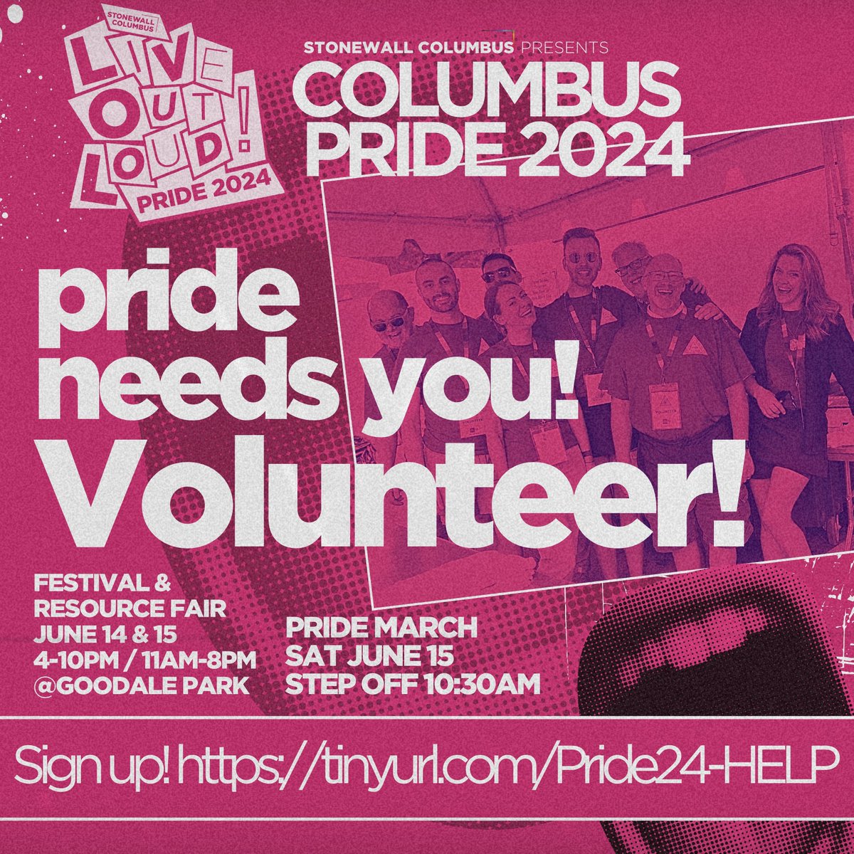 WE CAN'T DO THIS WITHOUT YOU! ✨
Join us in the celebration of the largest pride in the Midwest by volunteering! REGISTER TO VOLUNTEER HERE: tinyurl.com/Pride24-HELP