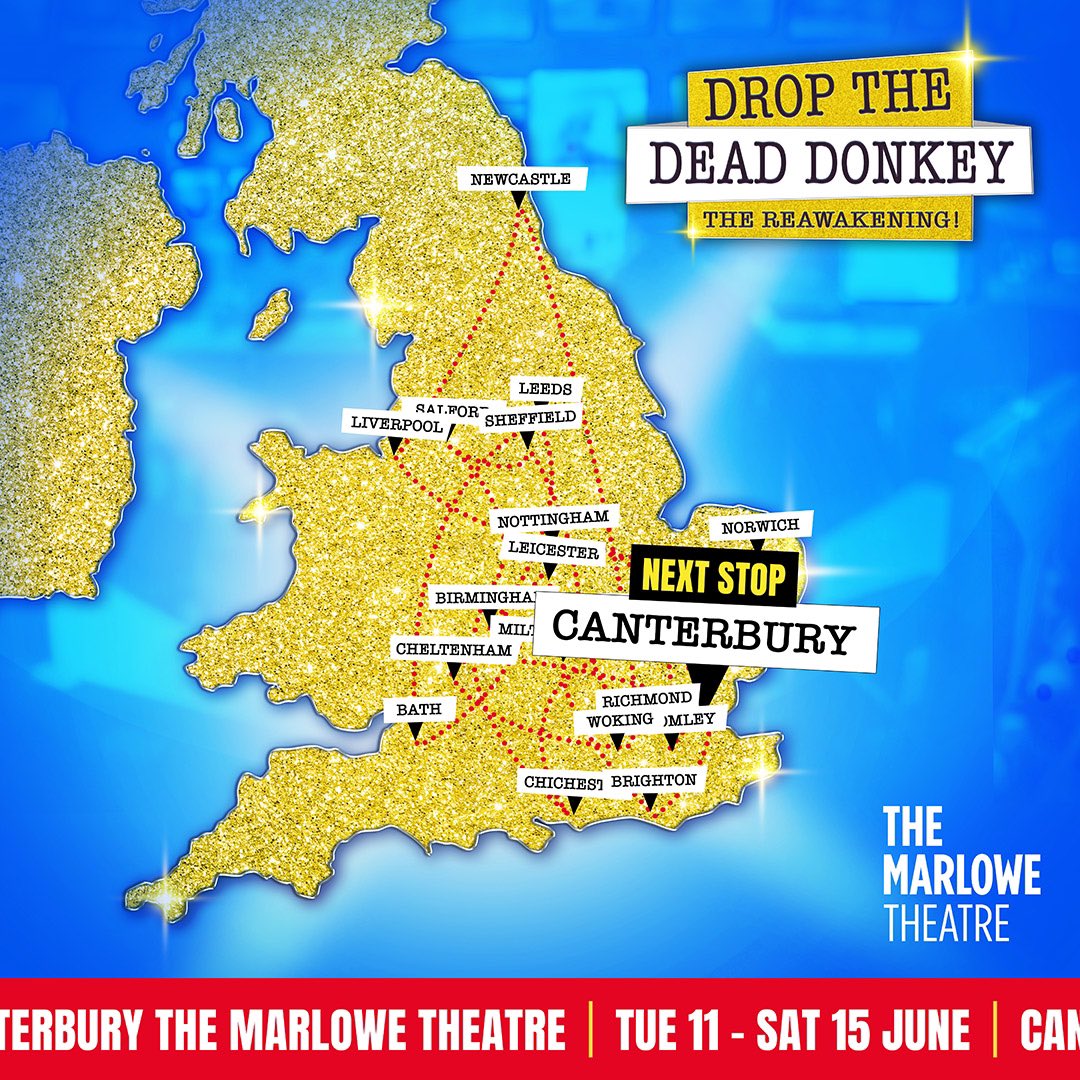 Drop the Dead Donkey (@dtdd_tour) on Twitter photo Tonight #DropTheDeadDonkey opens at <a href="/marlowetheatre/">The Marlowe Theatre</a>, where we play until Saturday 15 June! 📺
Have you bought your tickets yet? If not, head to dropdeaddonkey.co.uk for the final remaining seats! ✨ Tonight #DropTheDeadDonkey opens at <a href="/marlowetheatre/">The Marlowe Theatre</a>, where we play until Saturday 15 June! 📺
Have you bought your tickets yet? If not, head to dropdeaddonkey.co.uk for the final remaining seats! ✨