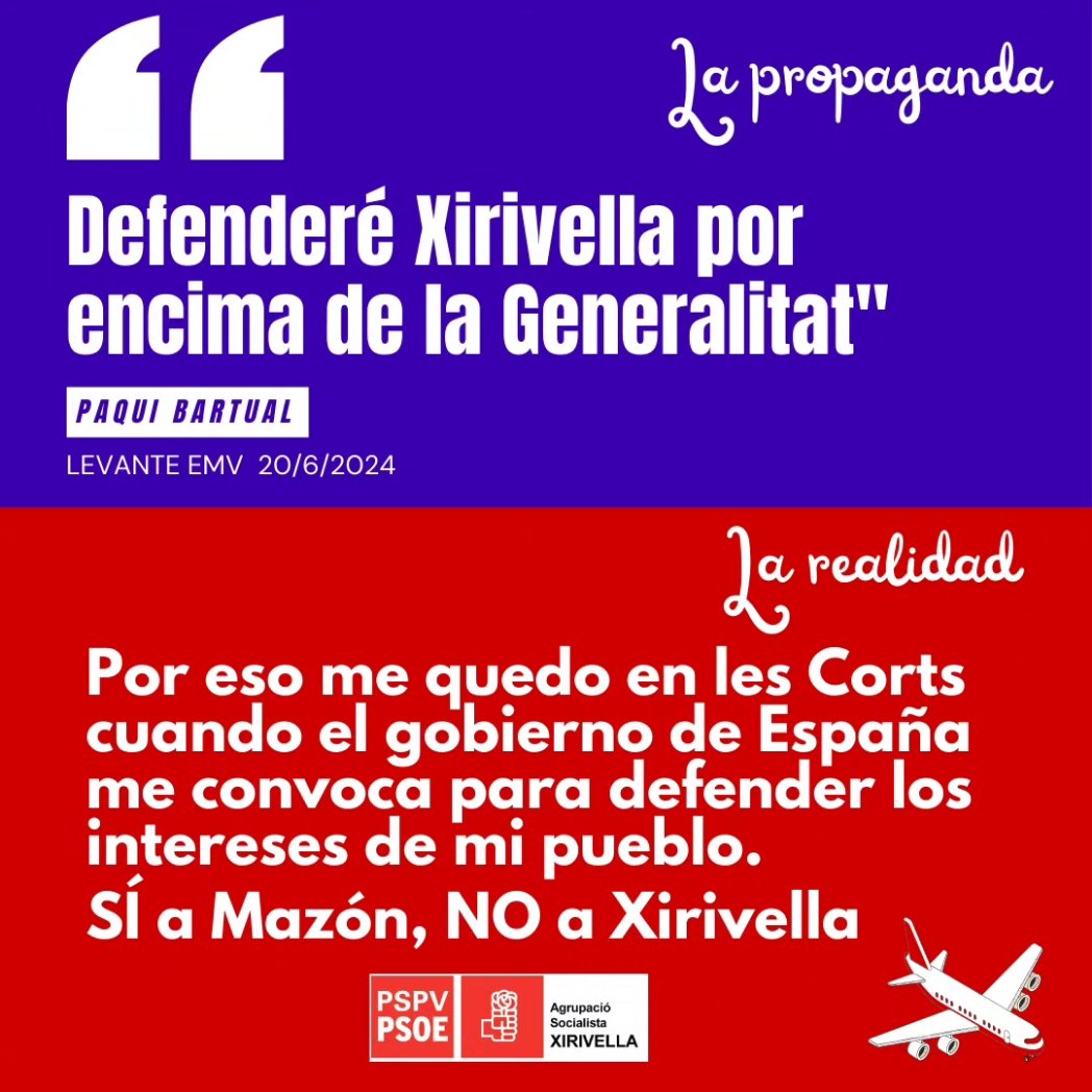 📅1 año de alcaldía de PPVOX.
La propaganda del gobierno, la realidad de Xirivella. 

Aquí os la dejamos.