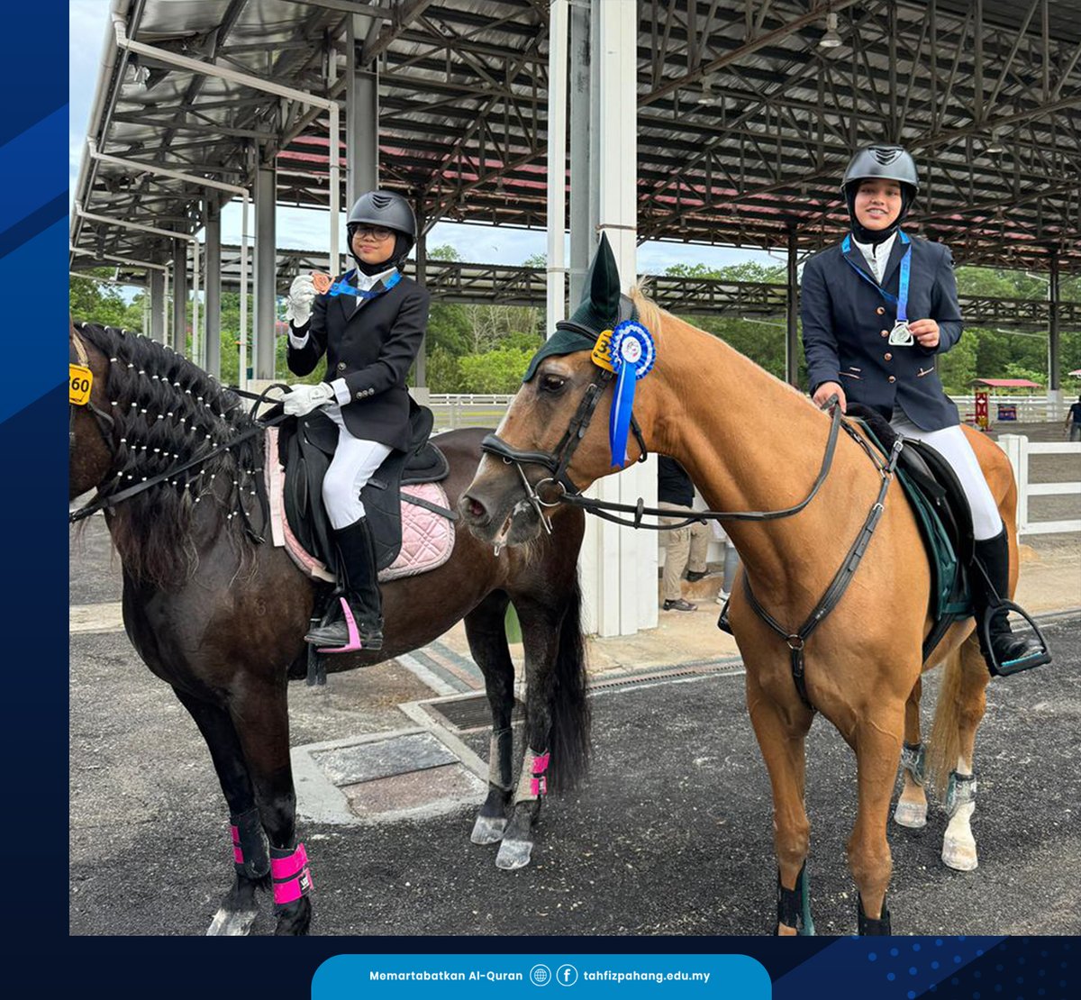 YayasanPahang's tweet photo. FATHIMAH SYAHIDAH JUARA SUKAN EKUESTRIAN PRESIDENT CHALLENGE CUP CSI 1* INTERNATIONAL SHOW JUMPING COMPETITION

23 Mei, Sendayan

#yp4u #yayasanpahang #mtnp #equestrain #MAFEC #sendayan https://t.co/xsFdf7uGzy